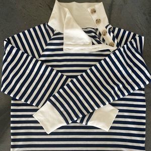 J. Crew Stripped Turtleneck Sweater